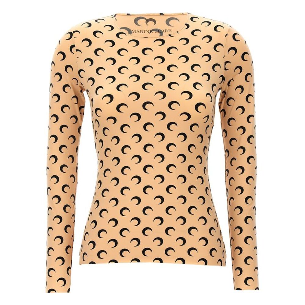 Marine Serre Beige Polyamide Pattern Women's Shirt